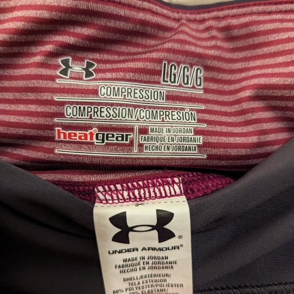 Under Armor pink and gray cropped leggings - Picture 3 of 4